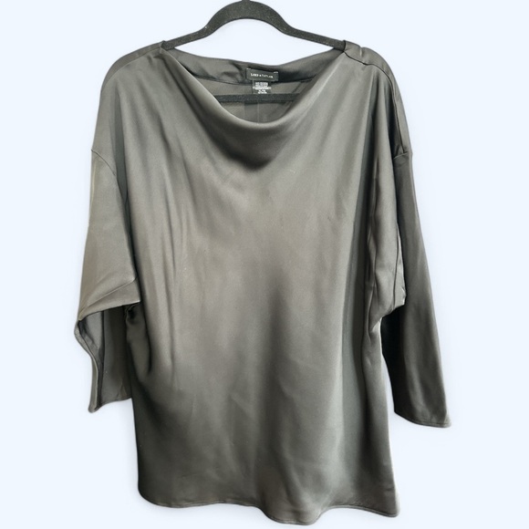Lord & Taylor Black Women's Cowlneck Top - Picture 1 of 4